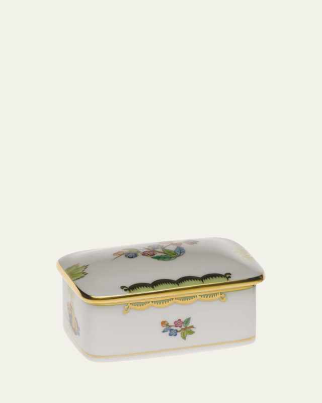 Queen Victoria Green Rectangular Box